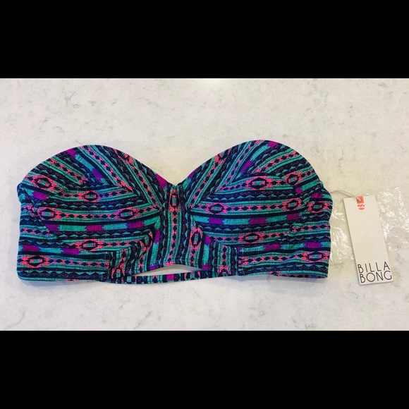 Billabong Geo Delight bustier bikini top S - Picture 4 of 6